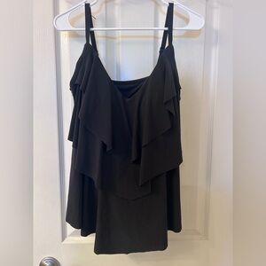 Black Layered bathing suit top